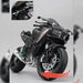 1/6 Scale Alloy Dynamic Motorcycle Model - Simulation Bike with Ignition System & Smoke Spray (Carbon Fiber Style) enginediyshop