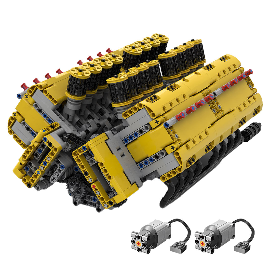 V16 Engine with Dual Pushrod Valves Building Block Engine Model MOC-16 ...
