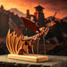 Wooden Western Mythical Creature Model – Articulated Gothic Fantasy Desktop Sculpture enginediyshop