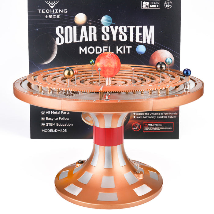 Metal DIY Mechanical Solar System Model Kit, Dynamic Orbital Desk Ornament -600+PCS enginediyshop