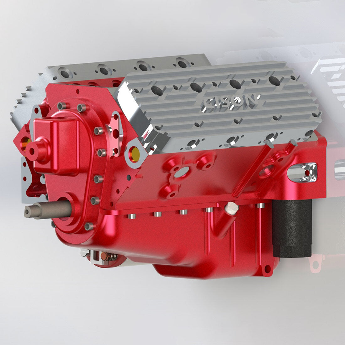 CISON V8 Engine 1/6 Scale CISON Small-Block Model, Water-Cooled 4-Stro ...