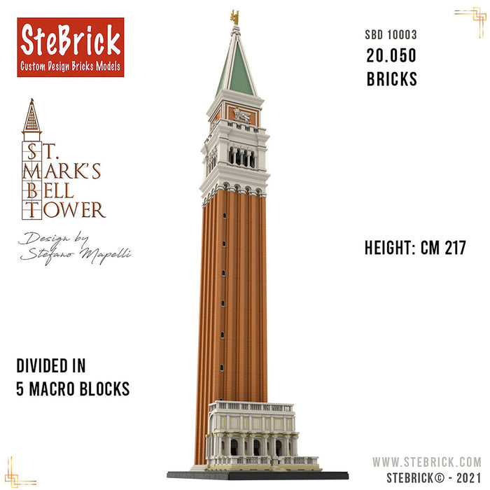 MOC-99638 1/50 St-Mark's Bell Tower Building Blocks MOC Set Toys (20050PCS) enginediyshop
