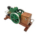 OKMO 1110 Miniature Single-Cylinder 4-Stroke Water-Cooled Horizontal Gasoline Internal Combustion Engine Model with Wooden Display Stand and Ignition System, Japanese Retro Industrial Mechanical Collectible enginediyshop