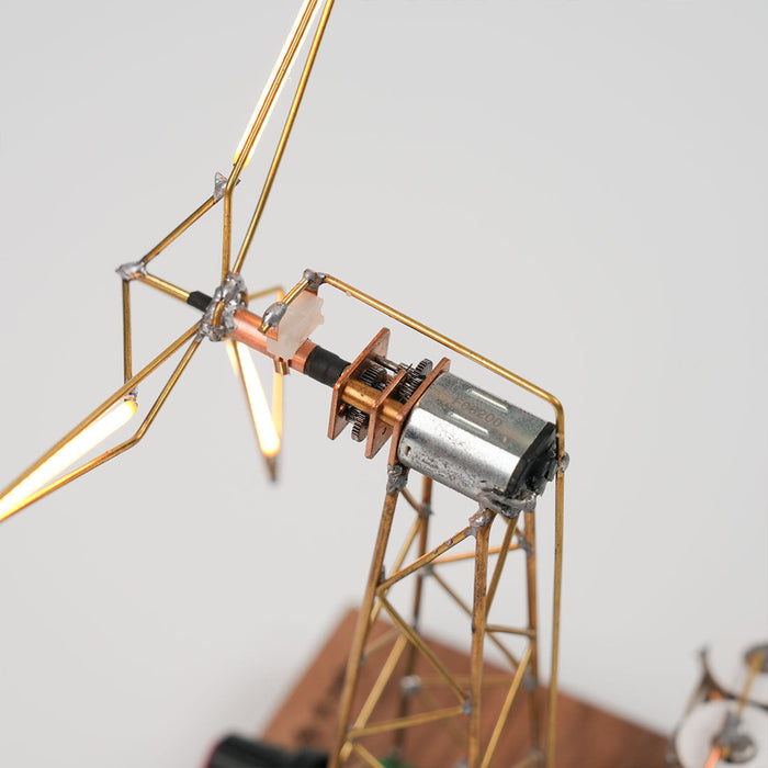 PUNKBUILD Industrial Style Metal Wire Windmill Lamp DIY Kit enginediyshop