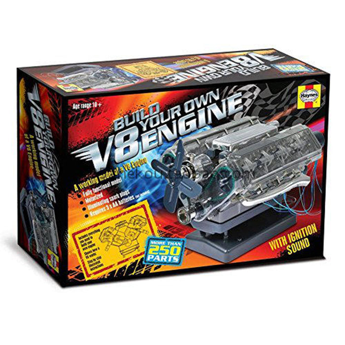 Scale Engine Kit HAYNES 1/6 Scale Transparent Visible Working V8 Engine Model Kit with ...