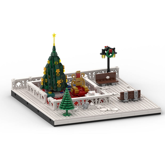 MOC Winter Village Large Christmas Square Model Assembly Toy Small Particles Building Blocks Set -5050PCS enginediyshop