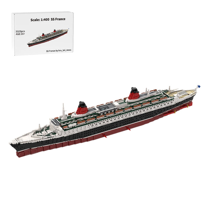 MOC  1/400 Scale France Ocean Liner Building Block Set(3325PCS) enginediyshop