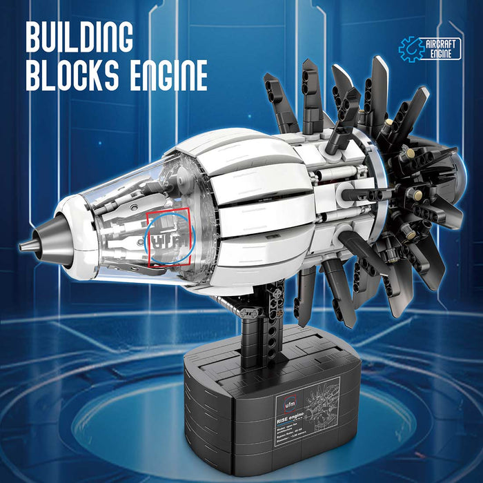 Mocsage MOC-180038 CFM-RISE Open Rotor Engine Building Blocks Set（1351PCS） enginediyshop