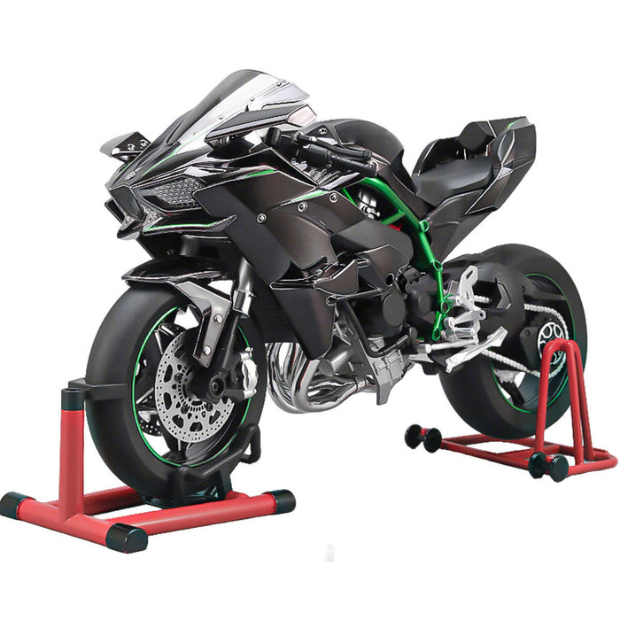 1/6 Scale Alloy Dynamic Motorcycle Model - Simulation Bike with Ignition System & Smoke Spray (Carbon Fiber Style) enginediyshop