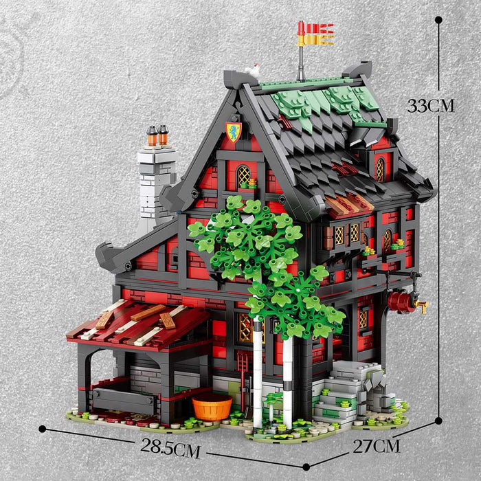 MOC-111710 European Century Medieval Crusades Hotel Model Building Blocks Toy Set (3214PCS) enginediyshop