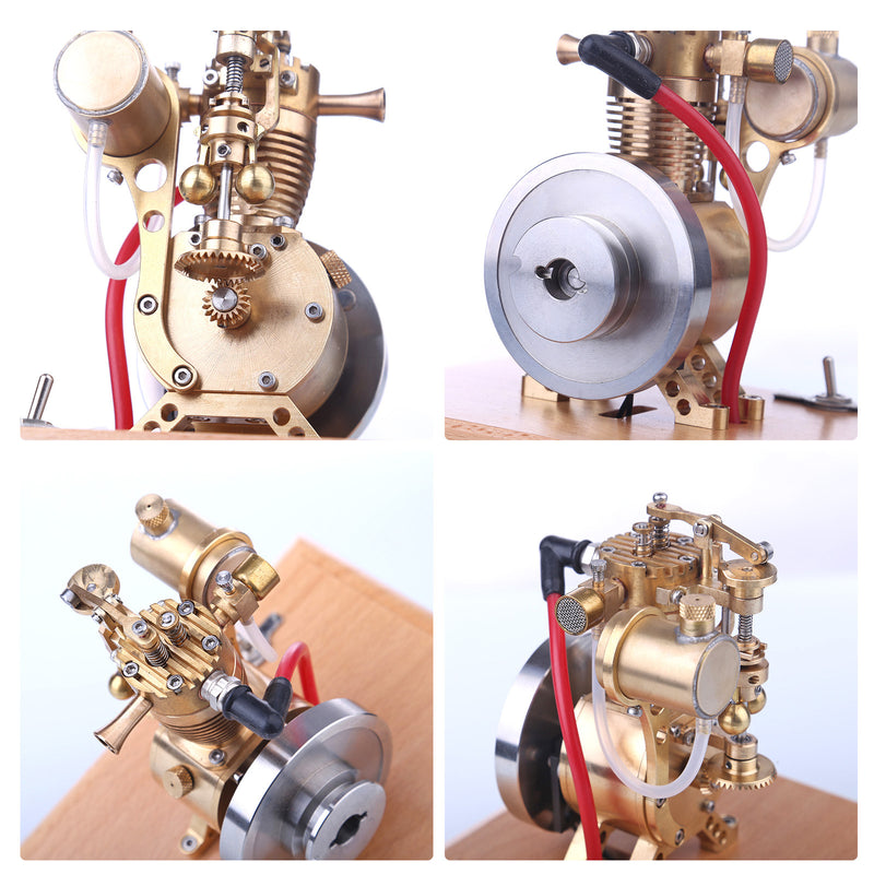 1.6cc Mini SAM Hit and Miss Four-stroke Vertical Gas Engine Internal Combustion Engine Model with Flying Ball Speed Limiter - Enginediyshop