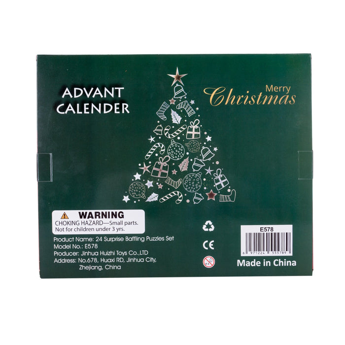 Advent Calendar Brain Teaser Adventskalender 24Pcs Christmas Gift Metal Brain Teasers Puzzle Toys for Adults and Kids enginediyshop