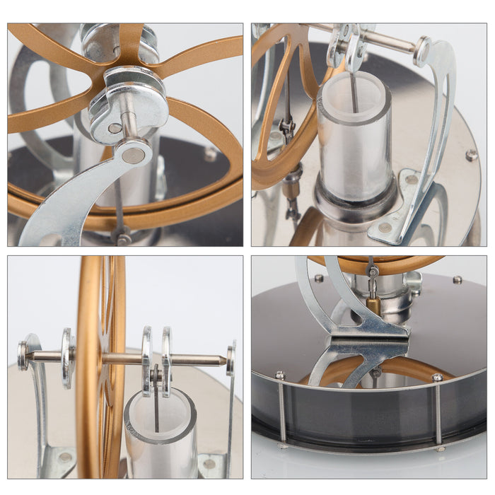 Low-Temperatur Stirlingmotor – Miniatur-Aluminiummodell Für Physik, Schule Und Technik-Fans