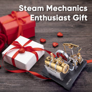 RETROL SE-01 Full Metal Stationary Beam Steam Engine Model and Horizontal Boiler Kit - enginediyshop