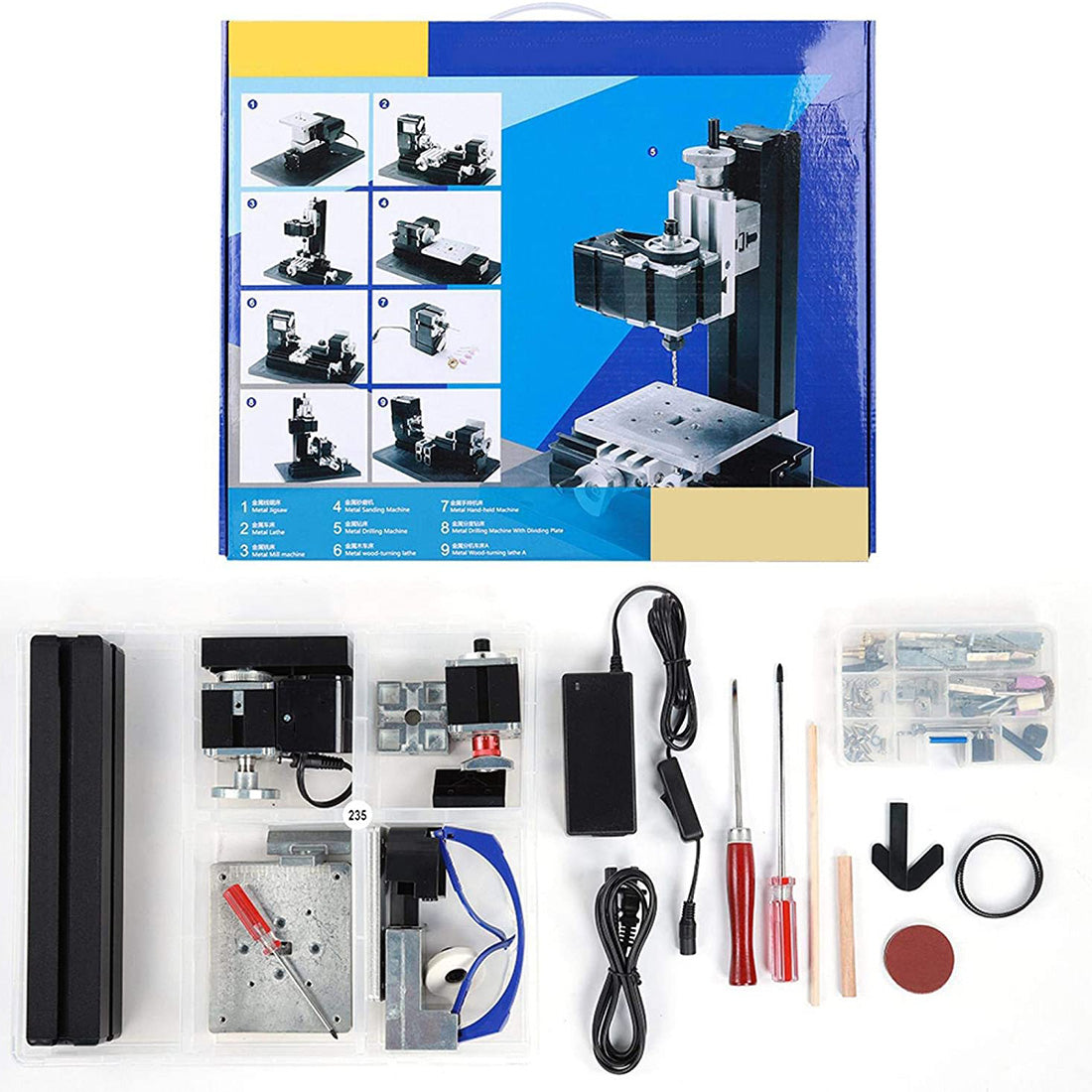 4 In 1 Micro Machine Tools DIY Assembly Kit - enginediyshop