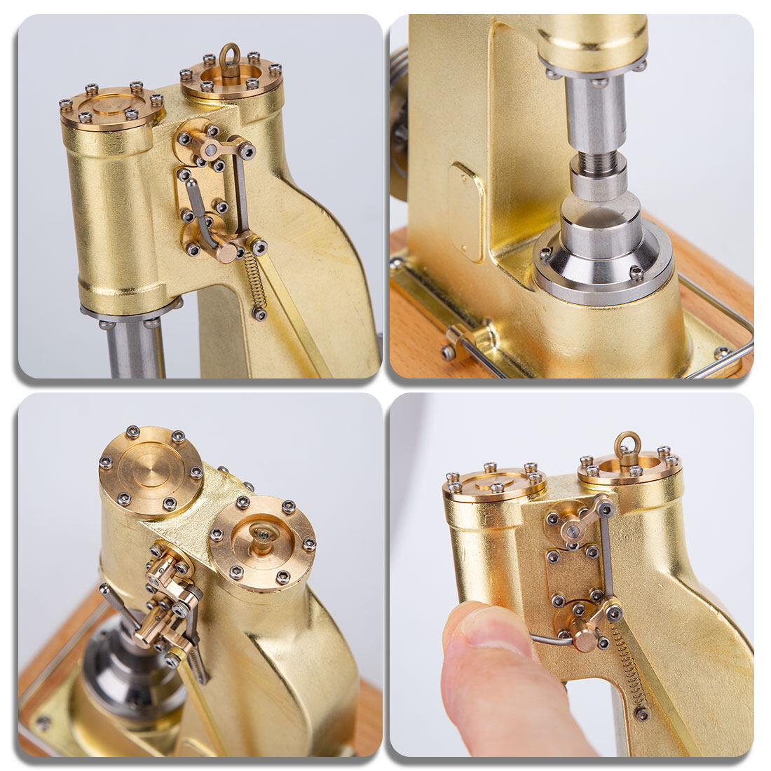 Miniatur-Modell einer Messing-Kolben-Schmiedemaschine für die industrielle Schmiede 6