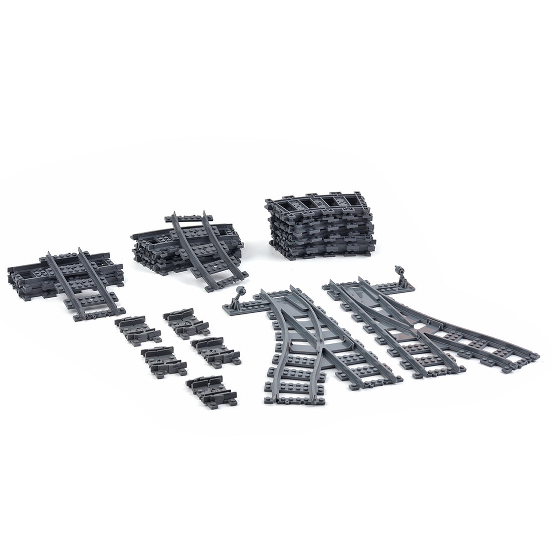 26Pcs Train Tracks Rails Set DIY Construction Toys Building Blocks Bri ...