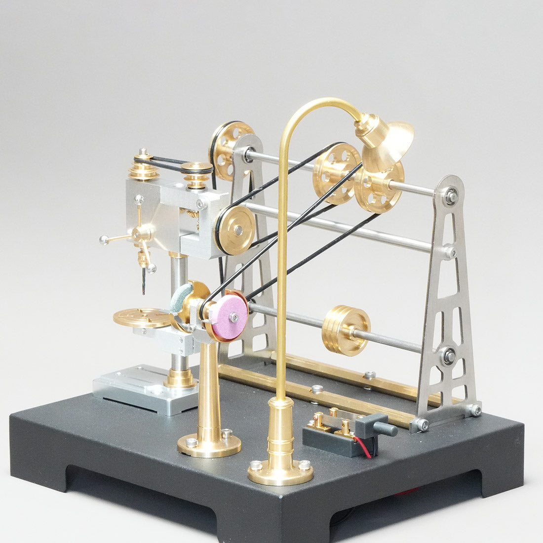 RETROL SE-03 DIY Steam Engine Model Kit with Generator & Light, 38 PCS Educational Mechanical Building Set