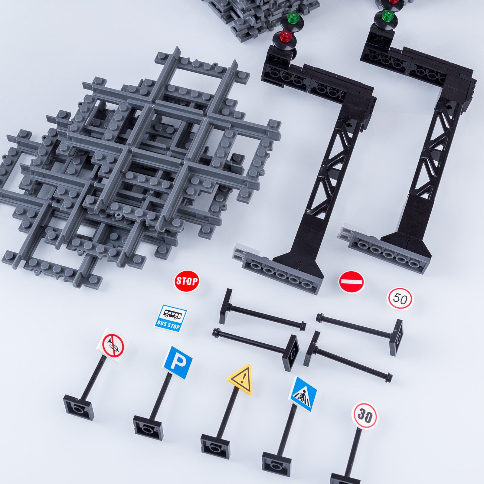 245Pcs DIY Train Tracks Building Blocks Railroad Tracks for Train ...