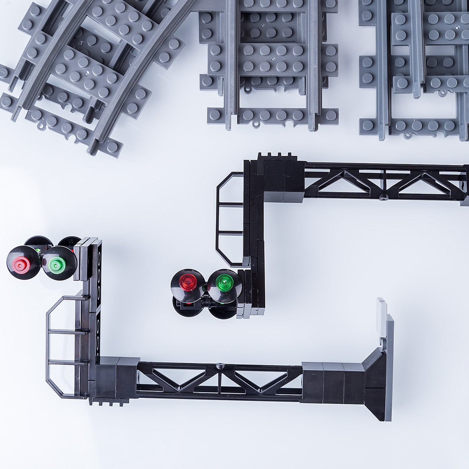 170Pcs DIY Train Tracks Building Blocks Railroad Tracks for Train ...