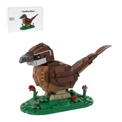 MOC-225326 Collectible Songbird Construction Carolina Wren Bird Building Blocks Set(332PCS) enginediyshop