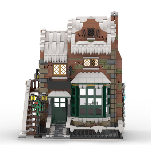 MOC-228435 Winter Modular Christmas Snow Scene Street Scene Building Blocks Set (1841PCS) enginediyshop