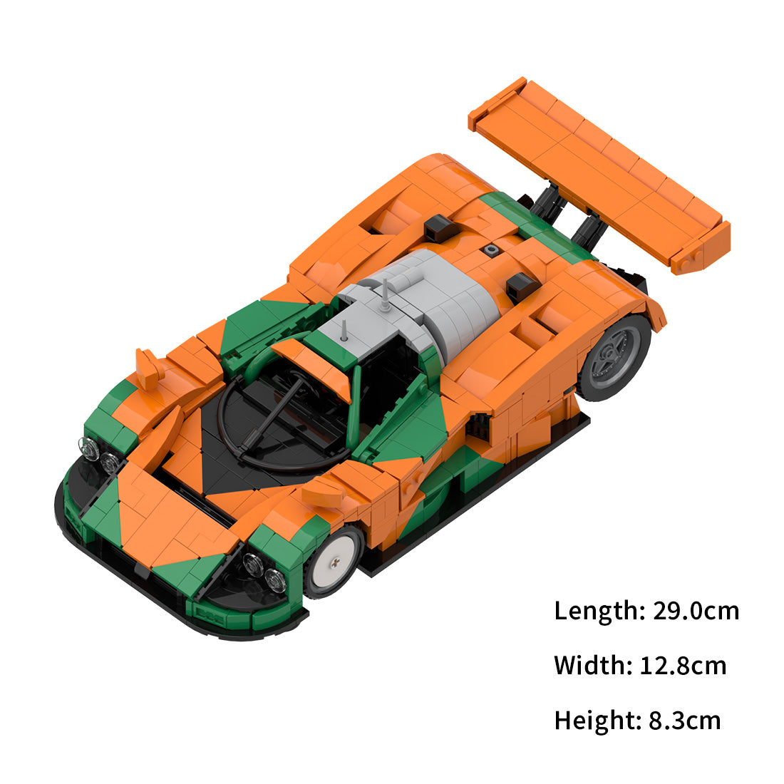 Japanese Winning Racecar Building Blocks Set – Modular Sports Car Model with Removable Engine & Opening Doors（1470PCS)） enginediyshop
