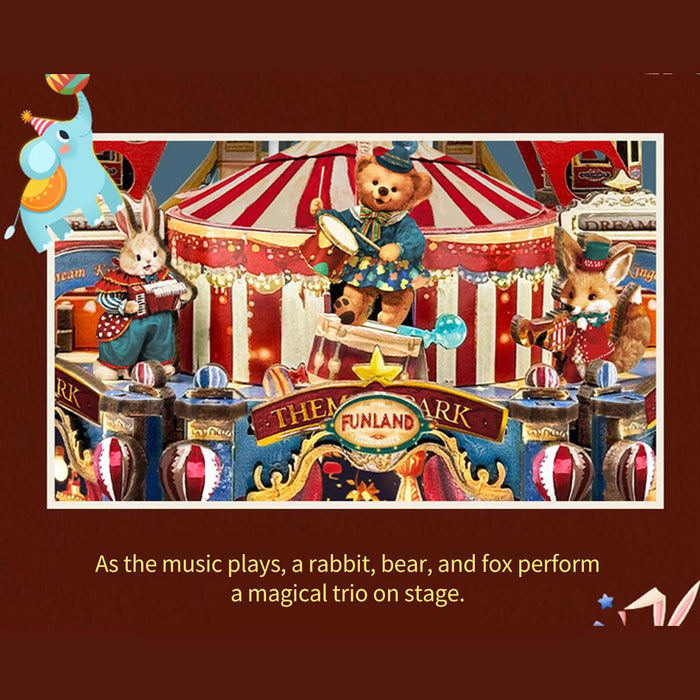 Century Ferris Wheel Music Box DIY 3D Wooden Model Kit, Creative Gift & Desktop Decor (367PCS) enginediyshop