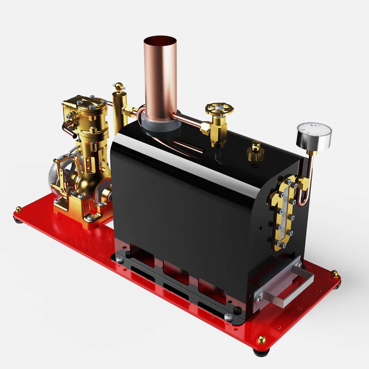RW-BL1K Steam Engine and Boiler Model Kit for Steam Boat Mini Reversible Reciprocating Single-Cylinder Steam Engine Kit