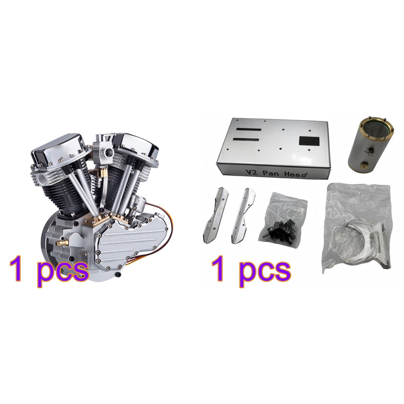 CISON Gasoline Engine Model for Motorcycles CISON FG-VT9 - 9cc V-Twin Dual Cylinder 4-Stroke Air-Cooled Gasoline Engine RC Motorcycles Engines