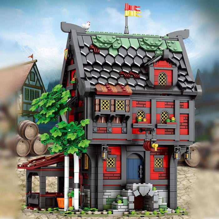 MOC-111710 European Century Medieval Crusades Hotel Model Building Blocks Toy Set (3214PCS) enginediyshop