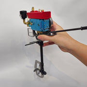 RETROL 2.6cc Single Cylinder 4-Stroke Gasoline Engine Mount Kit with Underwater Propeller Tail Assembly & Mounting Bracket for 1-1.3m Model Fishing Boats - enginediyshop