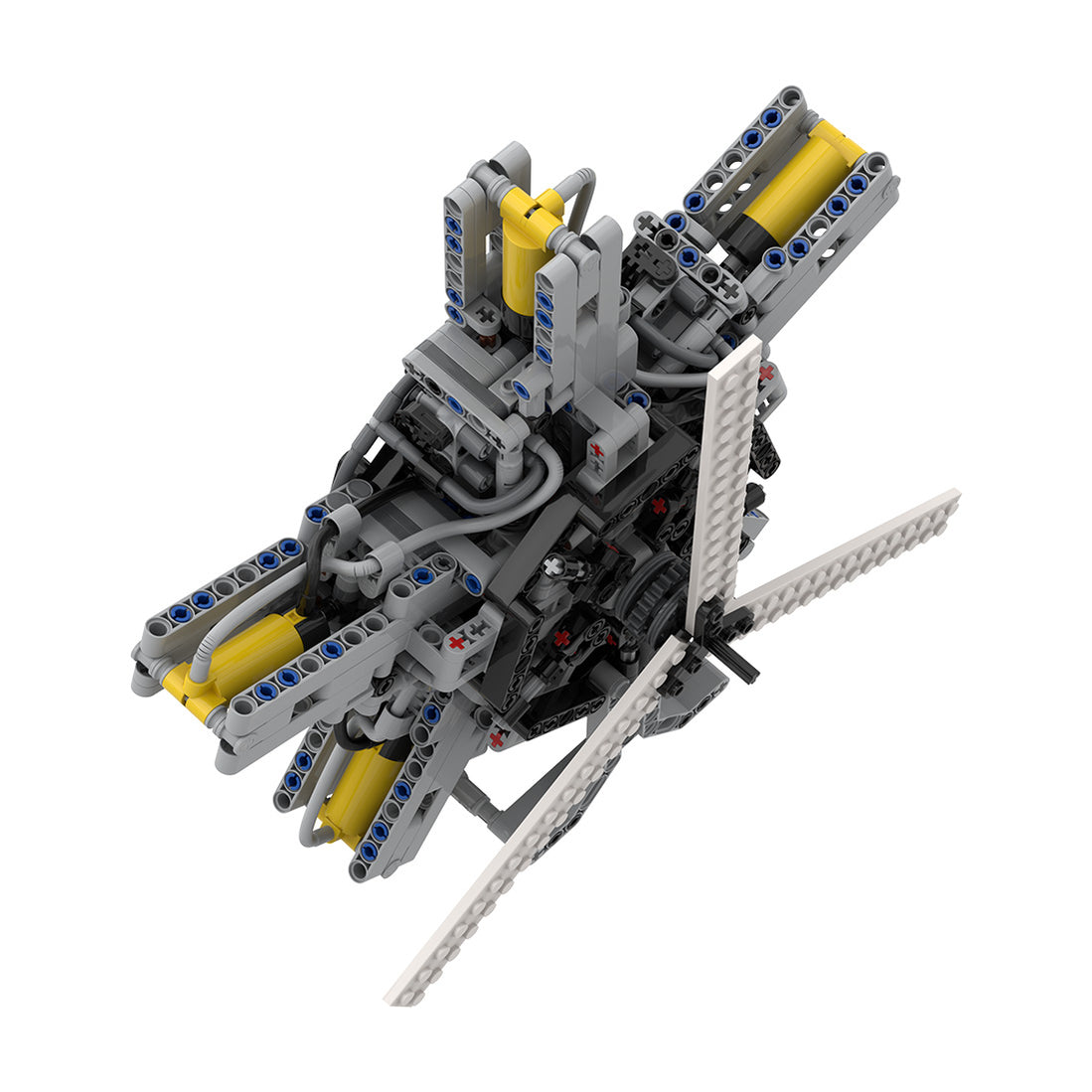 5 Cylinder Radial Engine Pneumatic Assembly Model Building Blocks Set ...