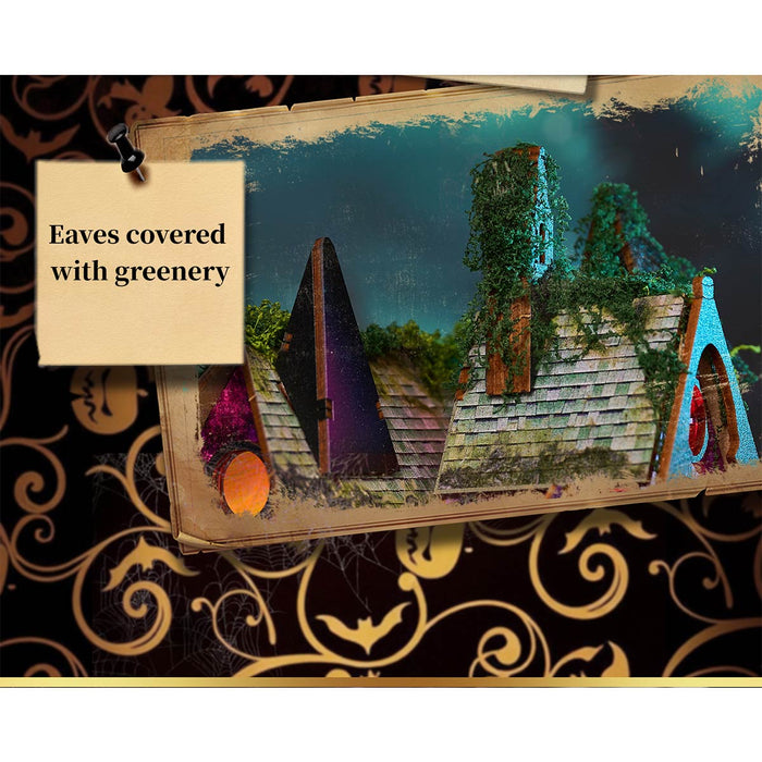 Halloween Night 3D Wooden DIY Miniature Horror House Kit, Spooky Terrifying Desktop Model & Halloween Decoration enginediyshop