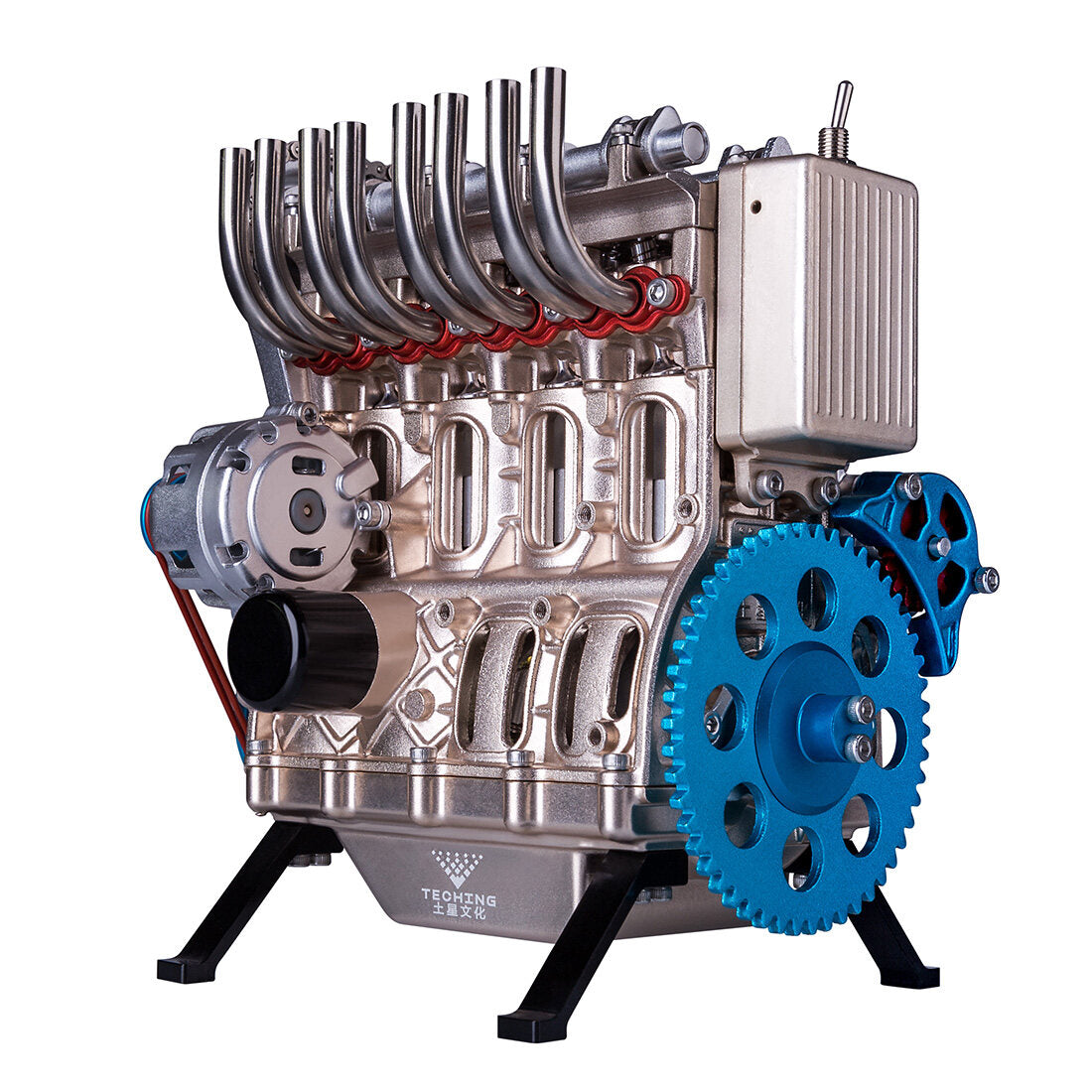 TECHING Inline-4-Zylinder-Automotor Modellbausatz - Bauen Sie Ihren Eigenen Funktionierenden Motor 1