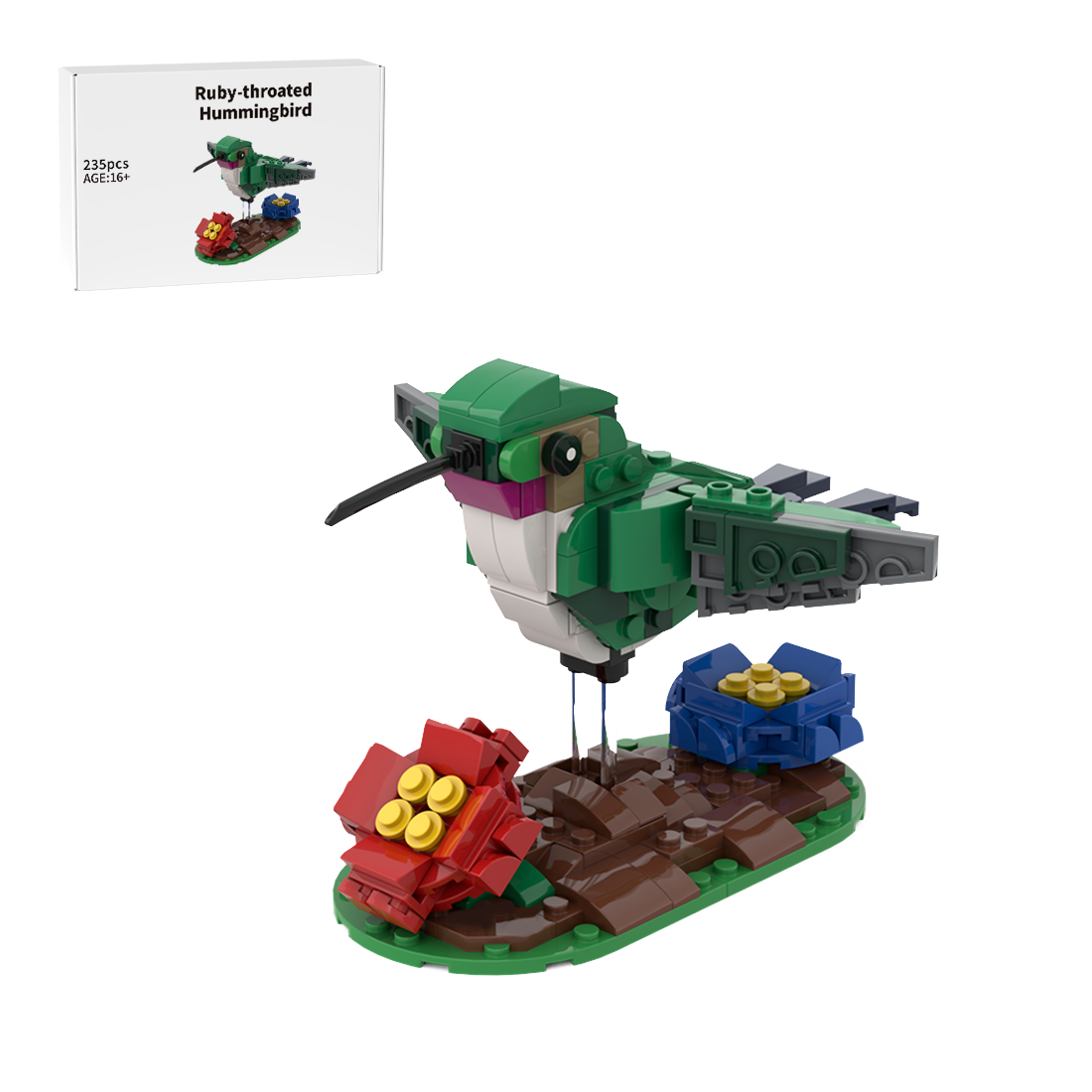 MOC-208816 Ruby-throated Hummingbird Building Blocks Set(235PCS ...