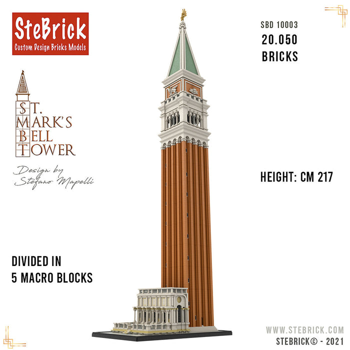 MOC-99638 1/50 St-Mark's Bell Tower Building Blocks MOC Set Toys (20050PCS) enginediyshop