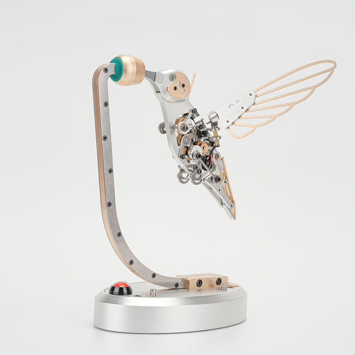 3D Metal Mechanical Hummingbird Dynamic Bionic Bird Model with Transmission DIY Assembly Kit enginediyshop