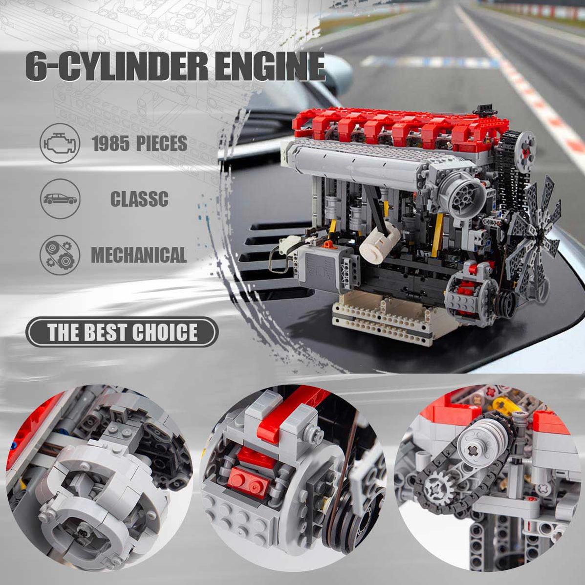 MOC RB-26 Brick Engine Model Building Blocks Set-1985PCS-Enginediyshop ...