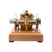 3.2cc Mini Horizontal Water-cooled Double-cylinder Four-stroke Gasoline Engine Model with Wooden Base enginediyshop