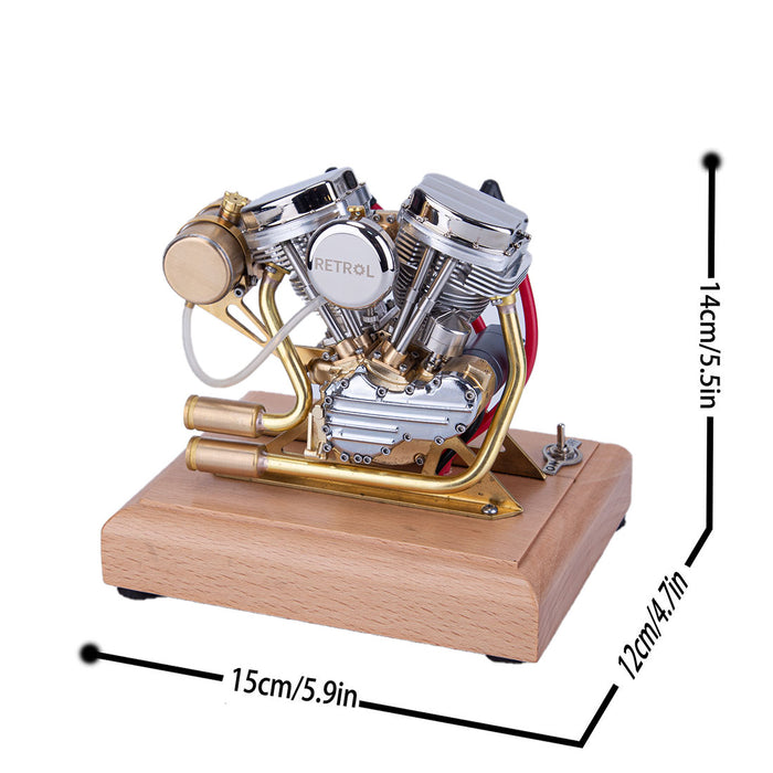 RETROL 4.2CC OHV V-Twin Cylinder Four-stroke Motorcycle Gasoline Internal Combustion Engine Model