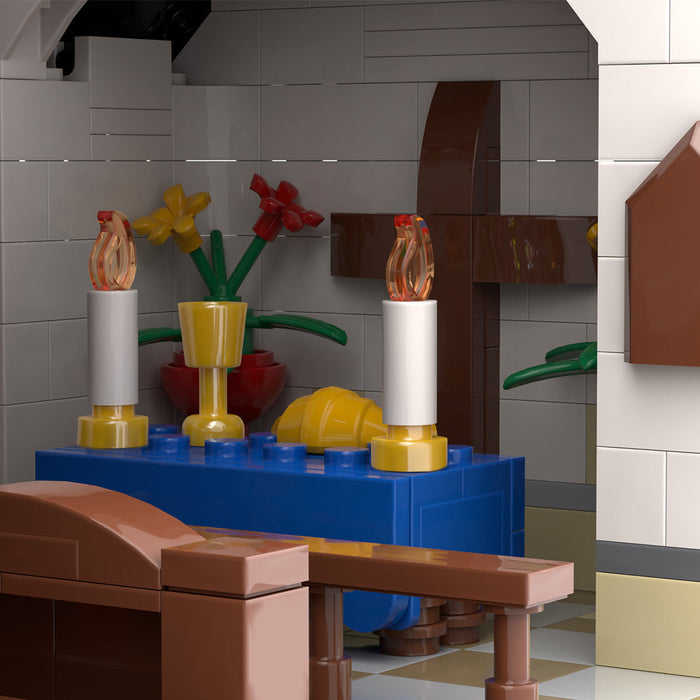 MOC-147549 Winter Country Church Modular Model for Church of the Nativity Building Blocks Toys Set (1769PCS) enginediyshop