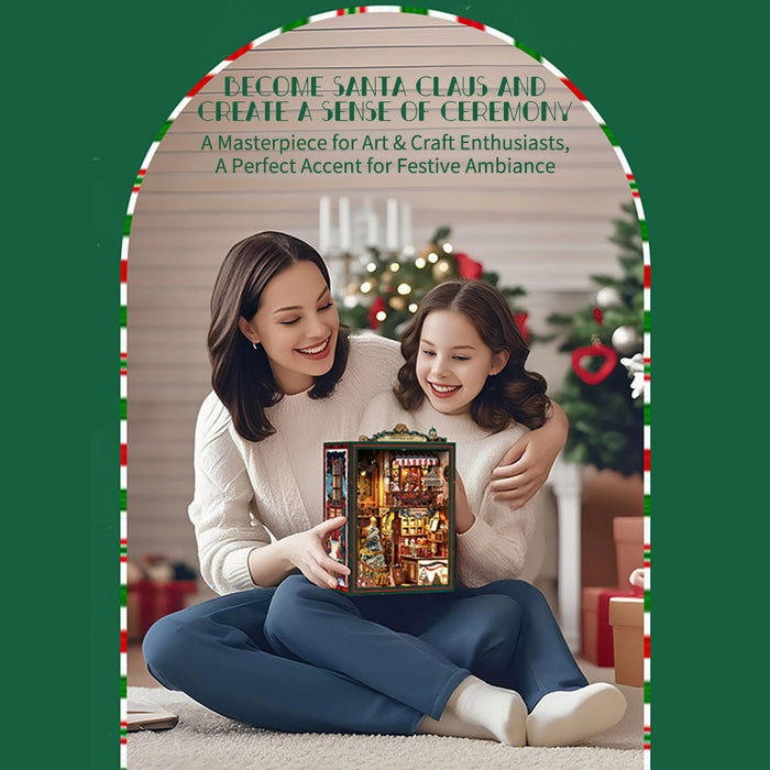 Christmas Shop 3D Wooden DIY Miniature House Kit, Creative Holiday Desktop Decor, Unique Christmas Gift (264PCS) enginediyshop