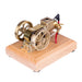 Mini 1.6cc Water-cooled Single-cylinder 4-stroke Gasoline Engine Internal Combustion Engine Model with Wooden Base enginediyshop