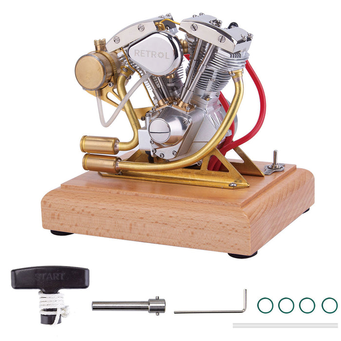 RETROL 4.2CC OHV V-Twin Cylinder Four-stroke Motorcycle Gasoline Internal Combustion Engine Model