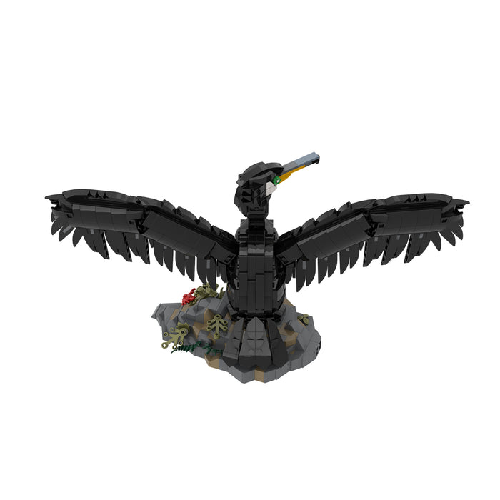 MOC-245556 Nature-Themed Cormorant Bird Building Blocks Set(963PCS)