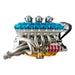 RUIFEIYA V12-180 180cc 1/4 Scale V12 4-Stroke Gasoline Engine Model – DOHC 48-Valve Water-Cooled Engine with ECU, CDI & Electric Start enginediyshop