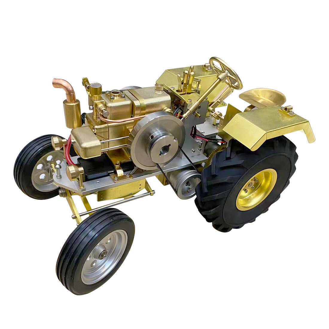 T12 Antique Roller Tractor Model Featuring a 1.6cc Mini Horizontal Single-Cylinder Water-Cooled Gasoline IC Engine——Enginediyshop