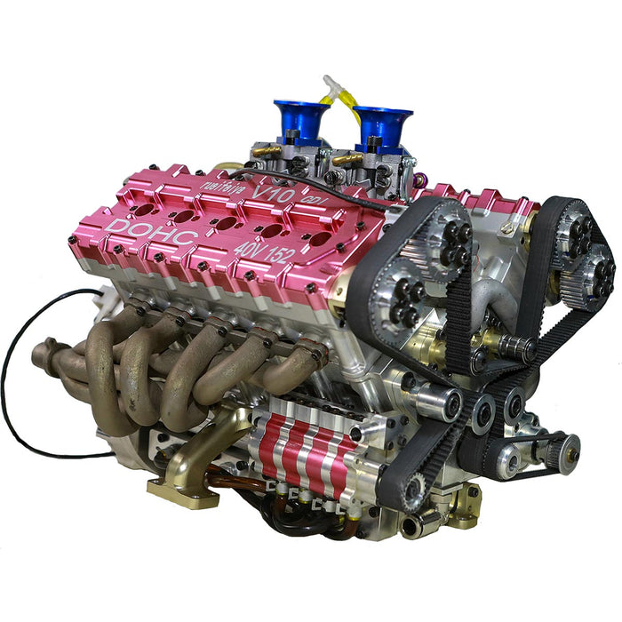 RUIFEIYA V10-150 1/4 Scale Working V10 Gas Engine Model - 150cc DOHC 40-Valve 4-Stroke 3-Ring Water-Cooled Internal Combustion Engine (Assembled Version) enginediyshop