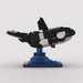 MOC-216387 Orca Whale Building Blocks Set, Black and White Marine Creature Brick Set with Display Base(329PCS) enginediyshop